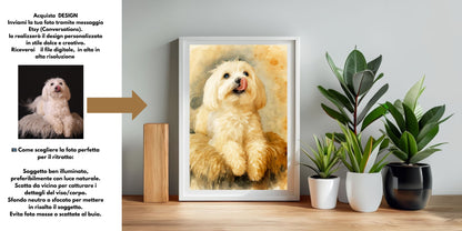 Personalized Pet Portrait Canvas Print – Custom Watercolor Dog Art